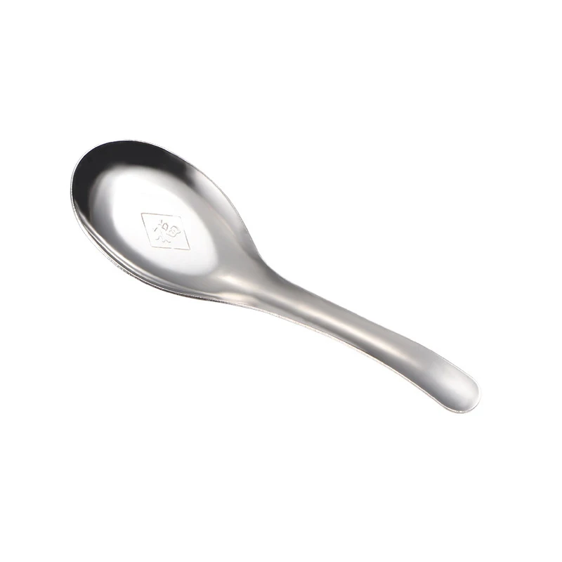 Chinese Spoons Stainless Steel Rice Soup Spoon Long Handle Flatware Cutlery Cooking Utensil Table Spoon For Kitchen Restaurant