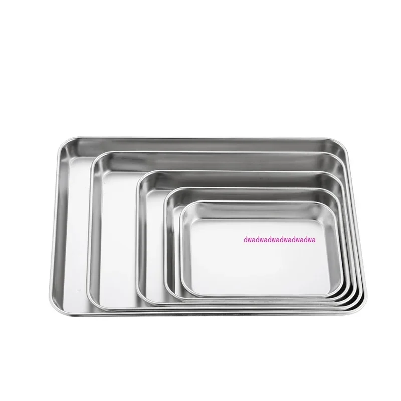 304 stainless steel anti-iodine square plate, instrument sterilization utensils, surgical tray, dental medical shallow plate