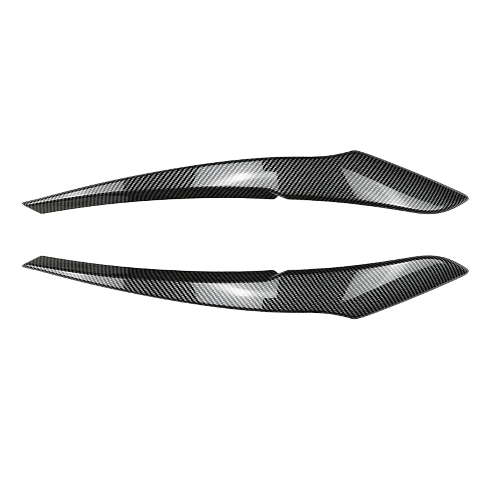 2PCS Front Head Light Brow Sticker Eyebrow Headlamp Eyelid Cover For BMW 1 Series F20 F21 2011-2014 Base Version