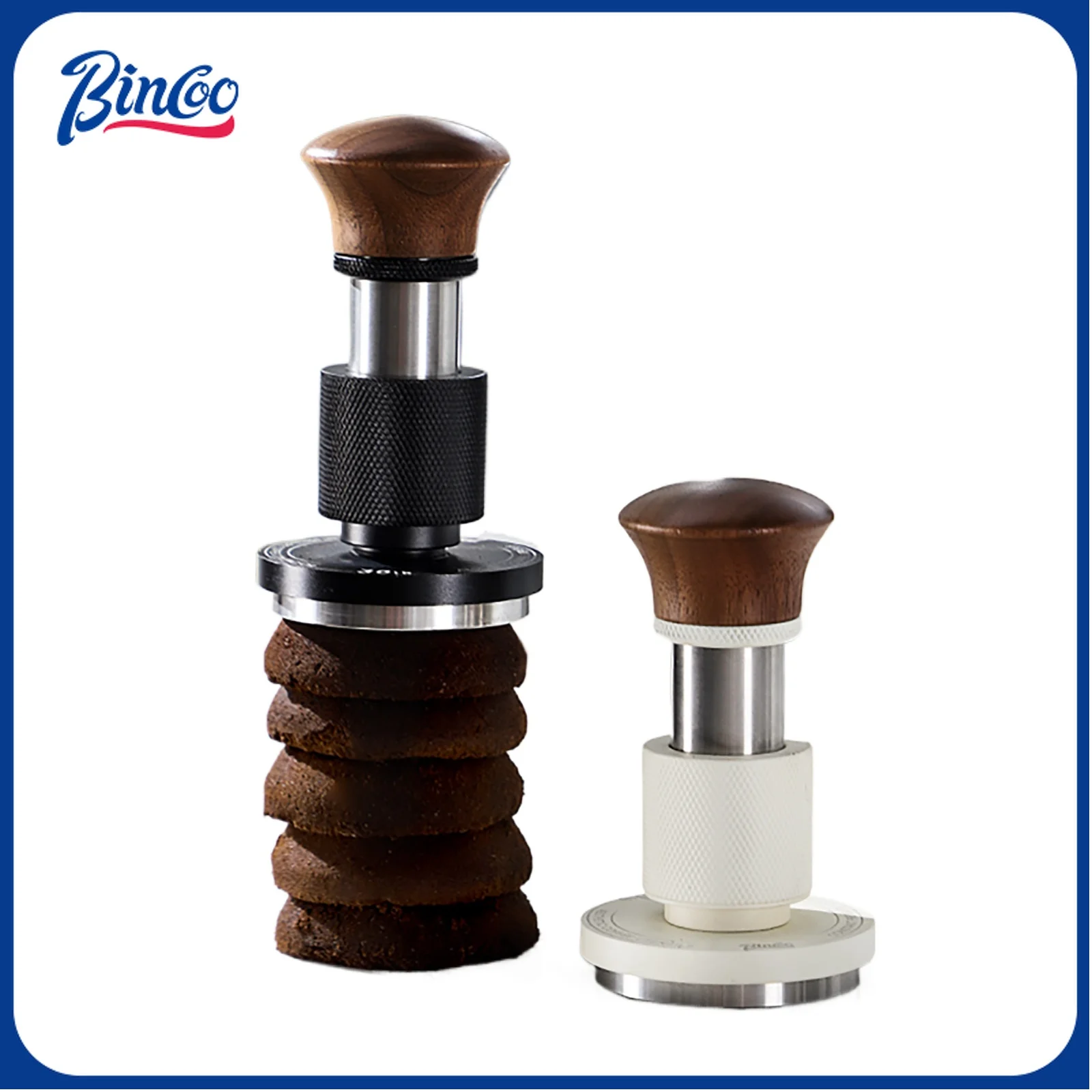 

Bincoo Coffee Tamper 30lb Constant Pressure 51/58mm Espresso Tamper Portafilter Spring Loaded Coffee Leveler Barista Tools
