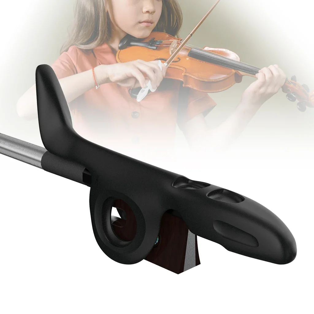 Black Violin Bow Holder Grip Partner Violin/Viola Teaching Aid for Kid Adult LearnFor 4/4 3//4 1/2 1/4 1/8 Vioilno Arcos