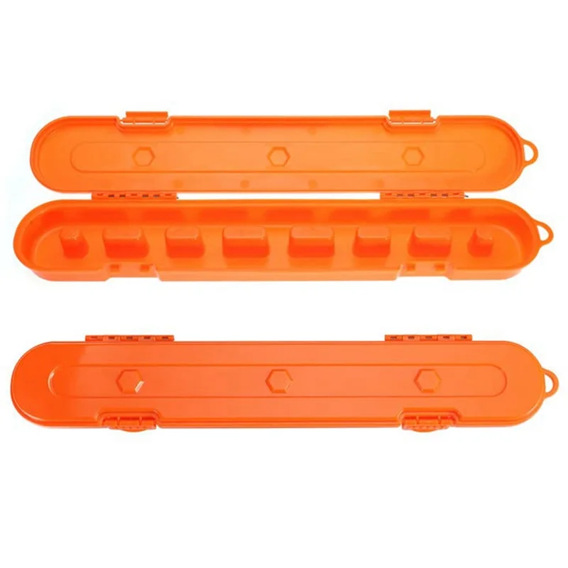 

Chainsaw Chain Storage Case,Chainsaw Chain Organizer Box for 10Inch 16Inch 18Inch 20Inch Chainsaw (Orange)