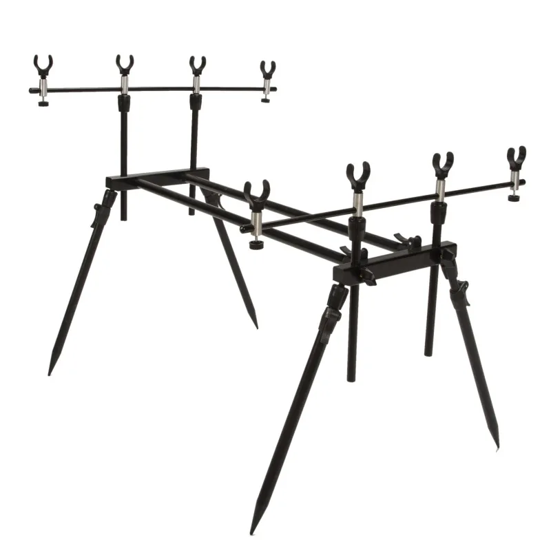 

Retractable Fishing Rod Stand 4 Legs Adjustable Carp Fishing Pod Holder Far Casting Do Fiing Braet Cannon Tower Alarm System
