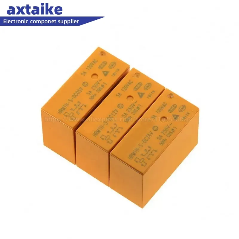 

5PCS Relay HRMH HRM1H HRM2H S DC 5V 12V 24V 5Pin 10A 6Pin 16A 8Pin 5A HRM1H-S-DC05V