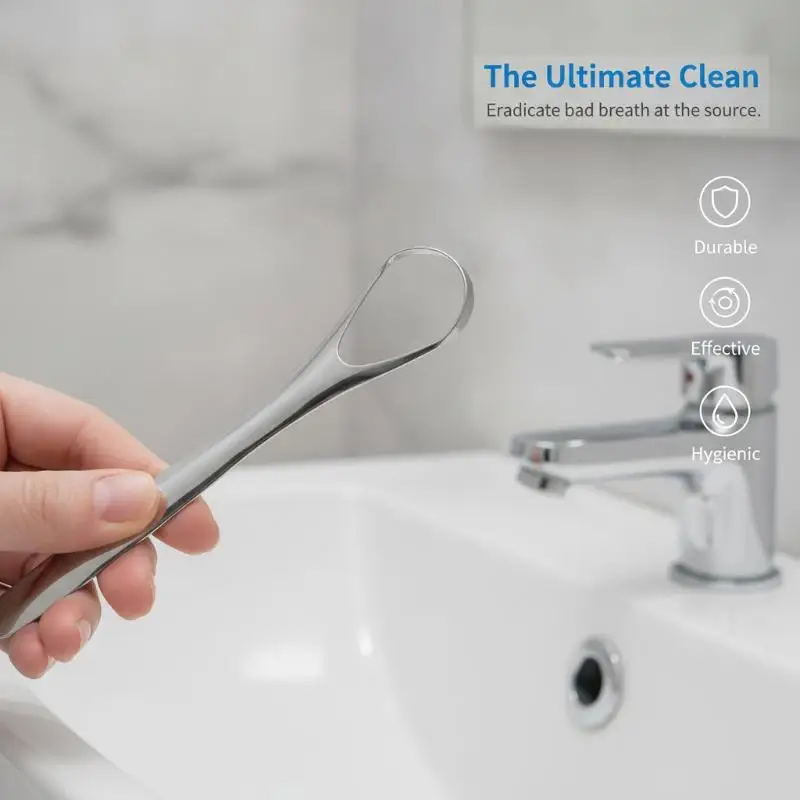 Reusable Spoon Shaped Tongue Scraper 4PCS Set Portable Oral Hygiene Cleaner for Daily Personal Care