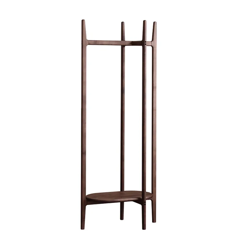 

Solid wood coat rack, black walnut floor hanger, corner bedroom