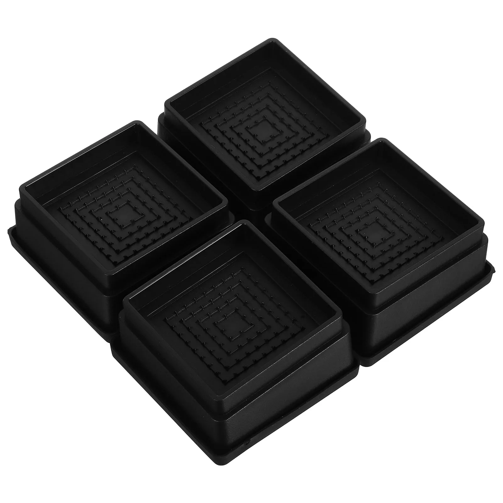 4pcs Bed Lifters Inch Stackable Furniture Risers Riser Blocks Nonslip Chair Leg Extenders Height Blocks for Bed Sofa Table