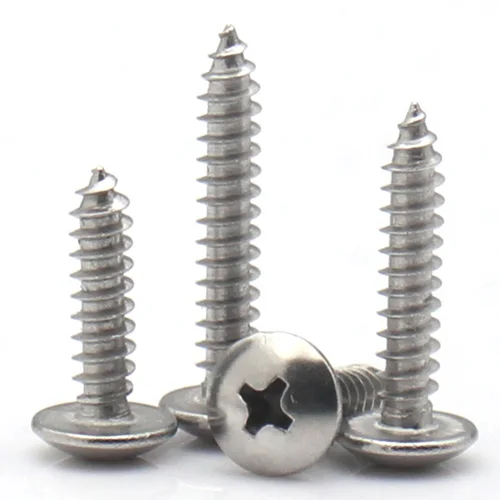 Imagen 2 del producto 20/55 Uds M3 M4 M5 M6 304 cabeza de armazón empotrada Phillips de acero inoxidable autorroscante cabeza de seta cruzada tornillos de madera longitud: 6-40mm