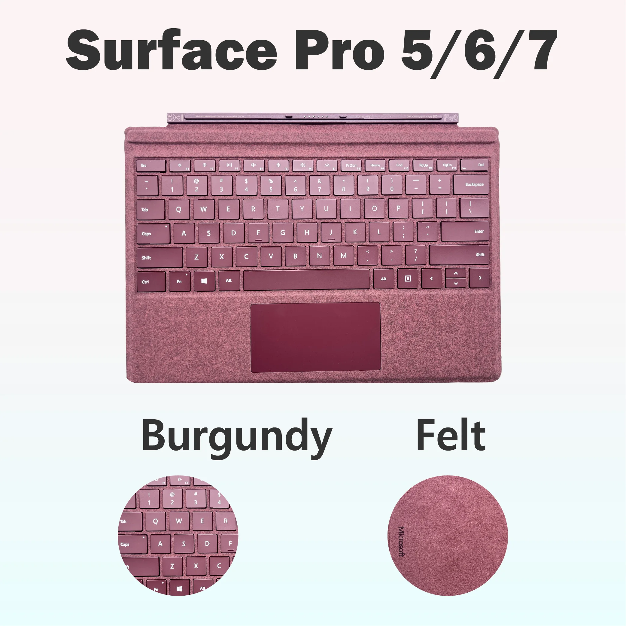 

New Keyboard For Microsoft Surface Pro 5 / 6 / 7 Tablet Wireless Touch Keyboard High Quality 100% Work