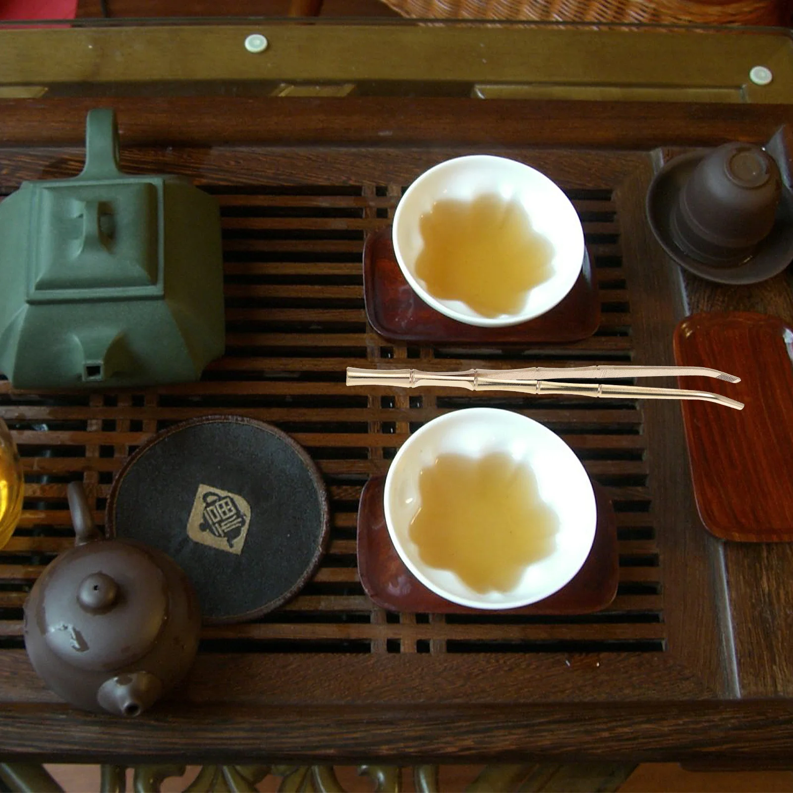 

Медный пинцет для чайной чашки, практичный, против ожогов, легкий, подходящий, зажимы для чайной чашки для салата, сыра, медный пинцет для чая