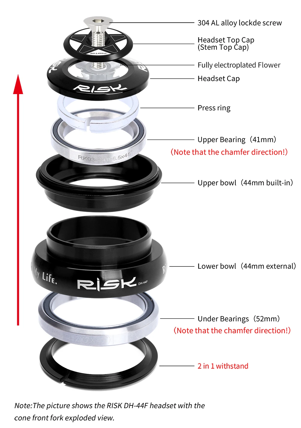 Tbest Casque De Vélo Alliage Aluminium 34mm Pour Fourche 28.6mm