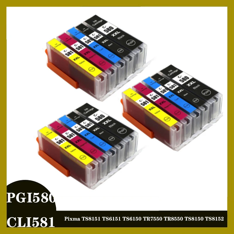 For Canon PGI-580 CLI-581 580 581 PGI580 580XL ink cartridge For canon PIXMA TR7550 TR8550 TR 7550 TS6150 TS6151 TS6150 printer