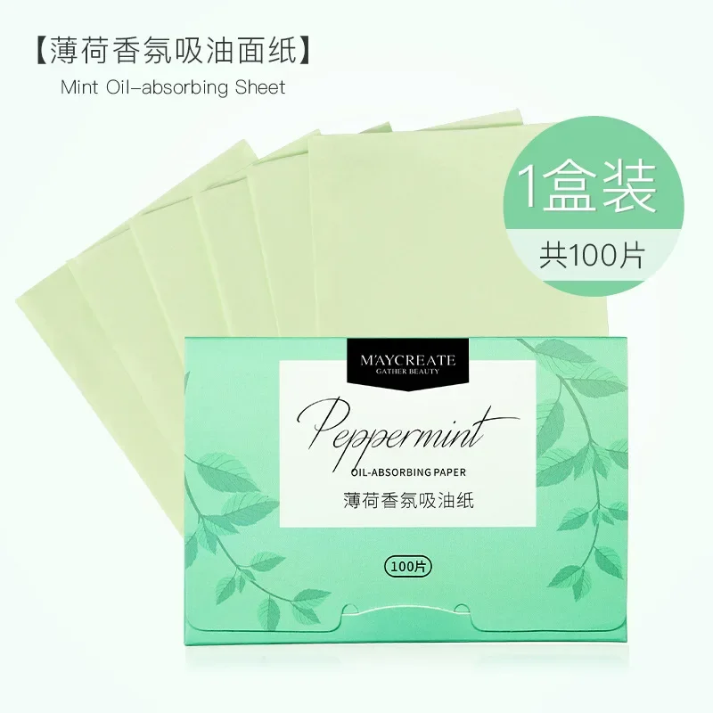 Papel de succión controlado por aceite para limpieza Facial, accesorios de herramientas de maquillaje de belleza, 100 unids/set