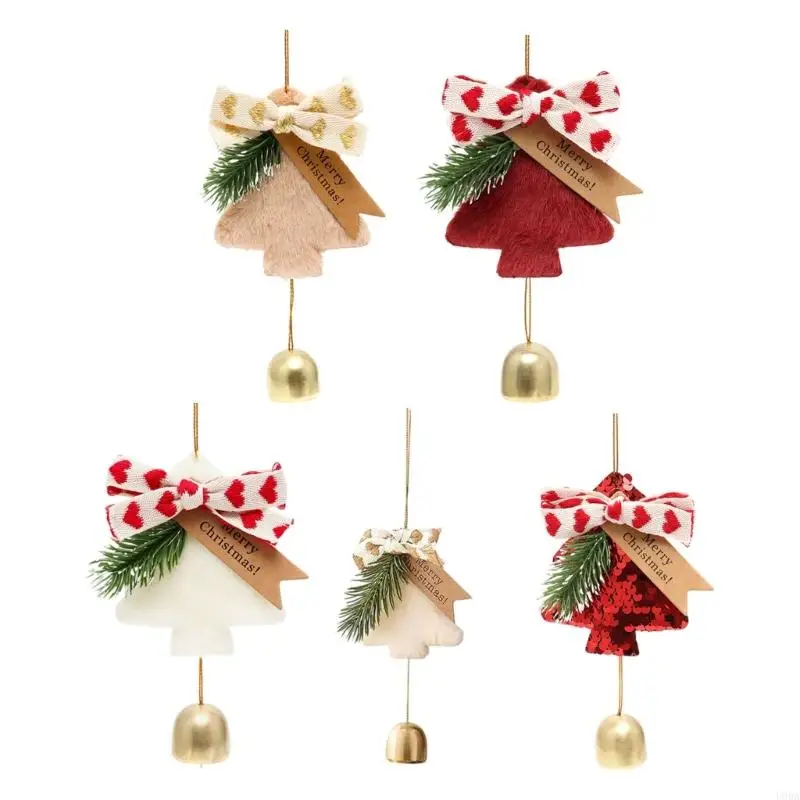 

2Pcs Christmas Tree Bells Hanging Decorations Fabric Decoration