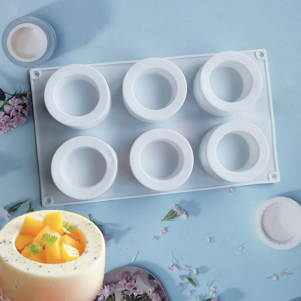 

Cylinder Mousse Cake Cup Silicone Mold Round Chocolate Pudding Biscuit Egg Tart Baking Mould Depth Charge Drink Ice Making Tool