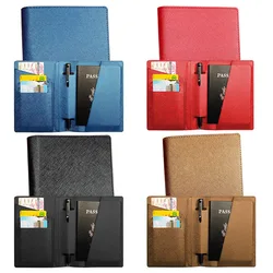 Passport Holder Travel Wallet Multifunctional Travel Document Storage Bag Pen Insert Multi Card Passport Cover 1 Pcs