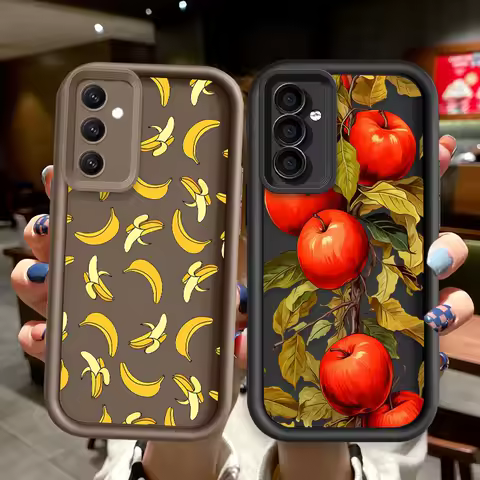 Artistic Apple Pattern For Samsung Galaxy S24 S23 S22 S21 S20 Ultra Plus FE A52 A53 A54 A71 Eye Ladder Phone Case