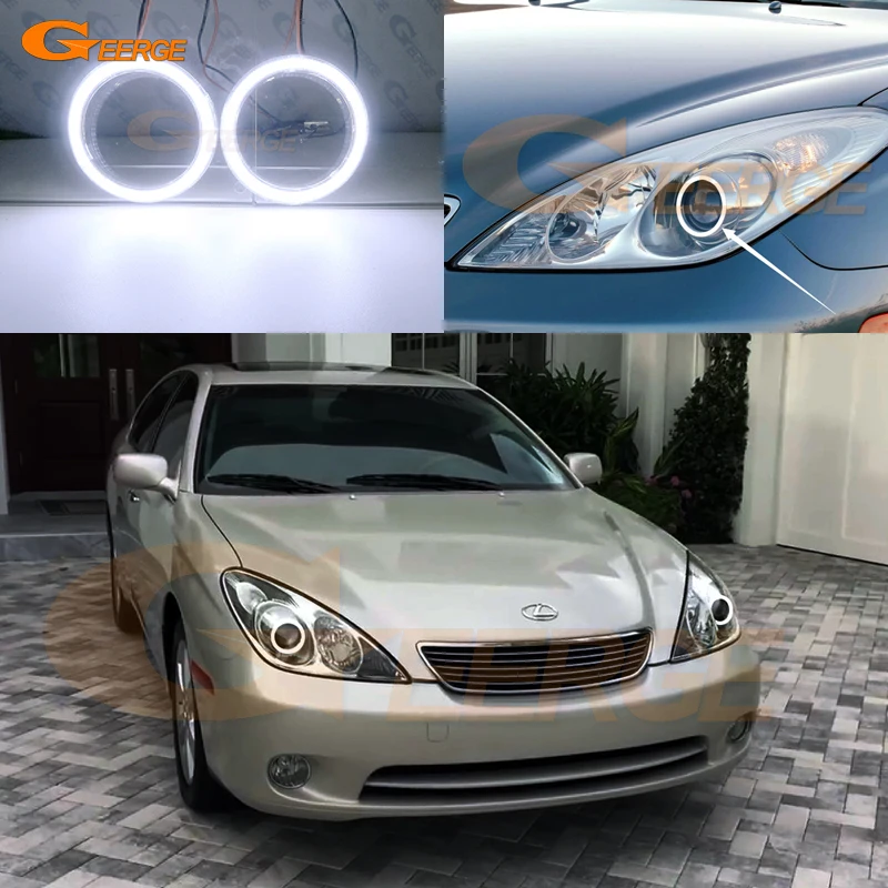 

For LEXUS ES 330 ES330 2005 2006 MCV30 Excellent Ultra Bright COB Led Angel Eyes Kit Halo Rings Day Light