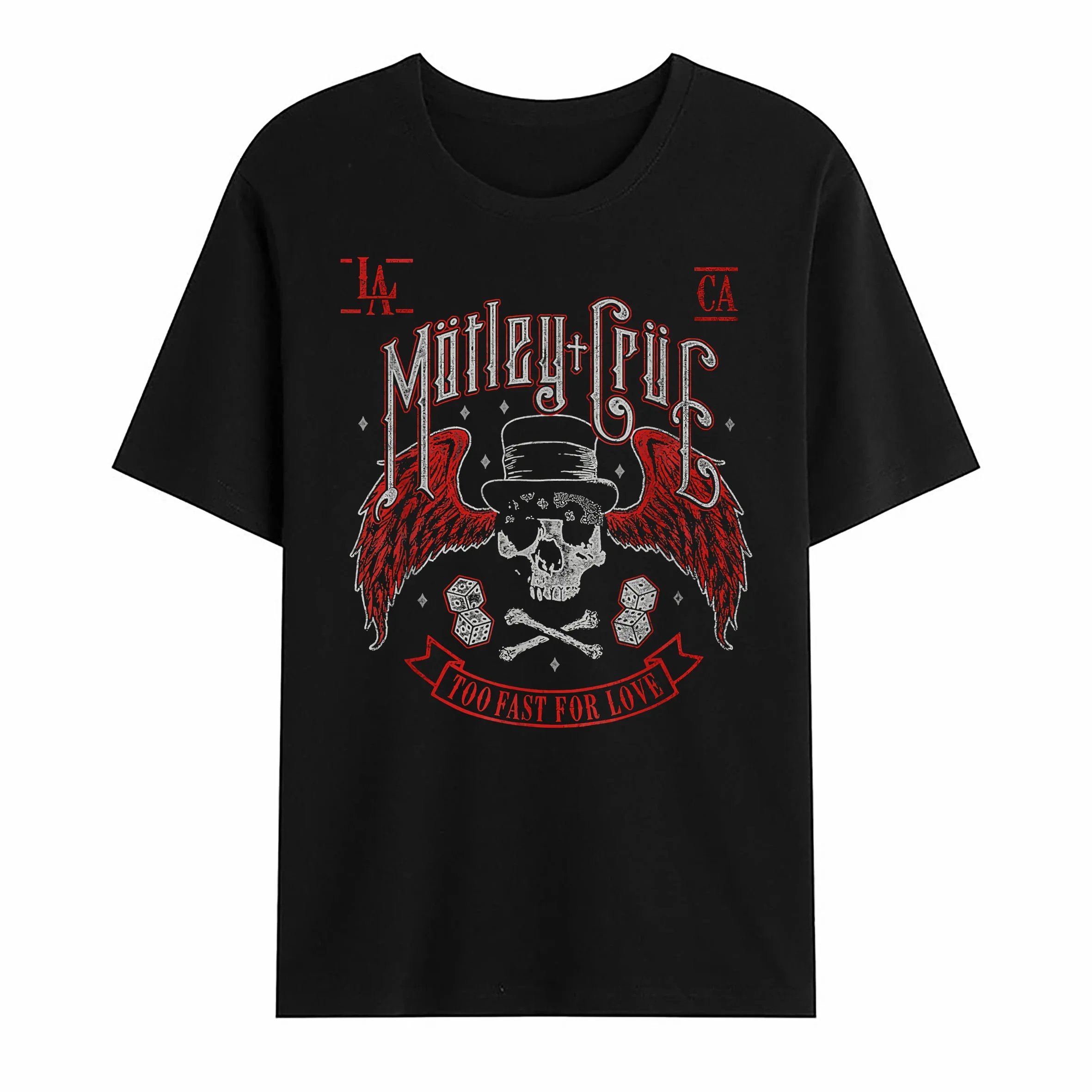 

Hot Sale Summer 100% Cotton Motley The Official Crue Black T Shirt Men Retro Leppard Call Me Tee Hip Hop Streetwear T-shirt