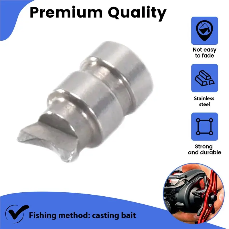 A00E-Metal Semilunar Pin Fishing Wheel Half Moon Suitable For Abu Water Drop Wheel BMAX SMAX PMAX Revo view 6