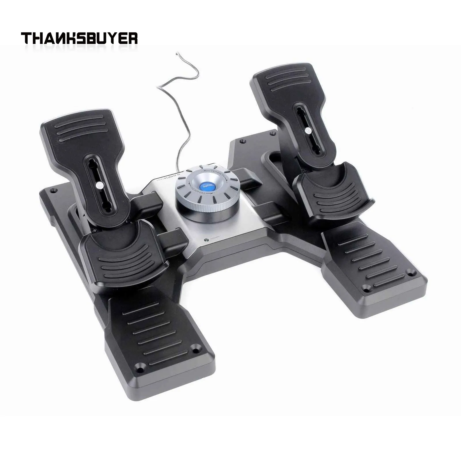 Original Pro Flight Rudder Pedals Flight Pedals with Adjustable Tension Dial for PC Mad Catz Saitek