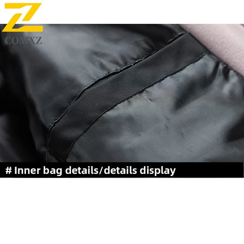 COMXZ Padding Coat Fake Two Piece Design Hood Camping Windproof Parka Loose Thickened Cold Protection Autumn Winter Trench Coat