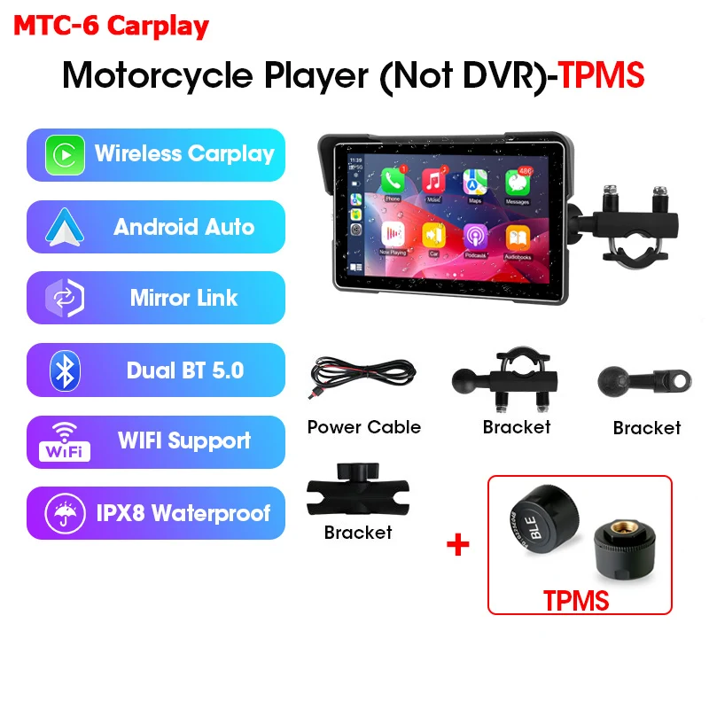 Srnubi 7 インチオートバイポータブルナビゲーション GPS ワイヤレス