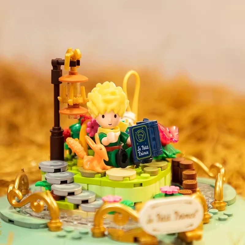 어린 왕자 시간 모래 시계 80 주년 기념 빌딩 블록 퍼즐 조립 모델 장난감 어린이 선물 빌딩 블록