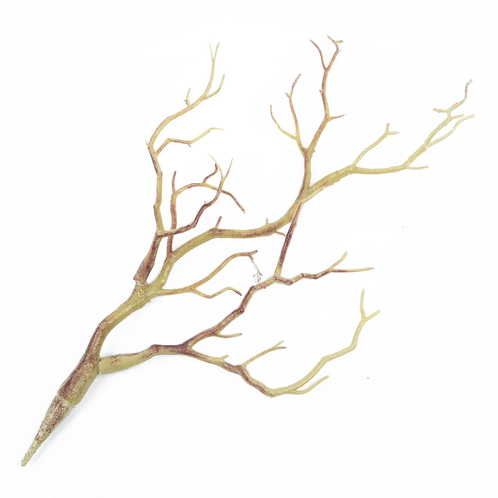 1pc 35Cm Dry Artificial Fake Foliage Plants Branch Tree Branch House Indoor Art Home Church Office Decor Diy Branches