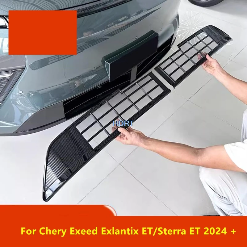 

For Chery Exeed Exlantix ET/Sterra ET 2024 + Car Style Front Bumper Racing Grills Intake Anti Insect Proof Dust Net Accessories
