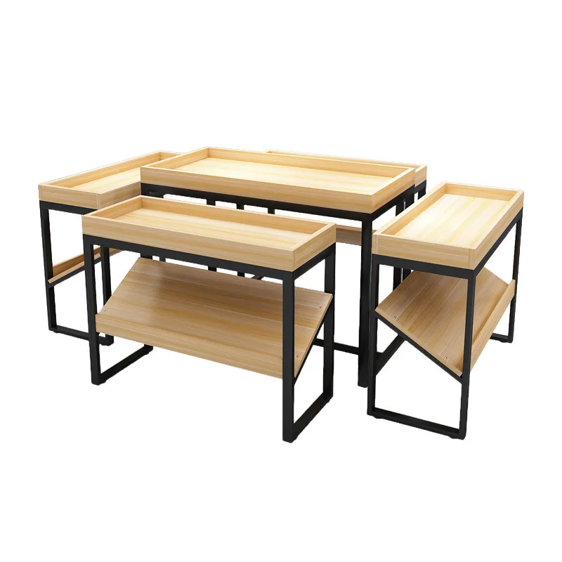 Shelf Display Rack Promotional Desk Stacking Head Shopping Mall Gift Shoe Store Clothing Red Wine Fruit Zhongdao Cabinet Superma