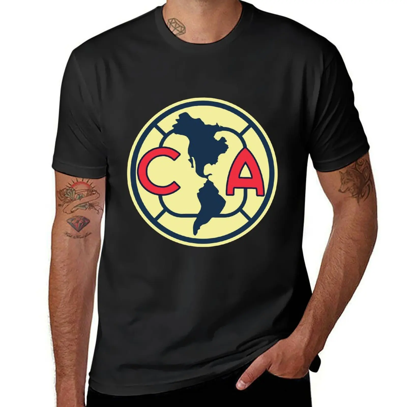 

Club America Logo T-Shirt quick-drying summer tops blanks Short sleeve tee Men's t-shirts