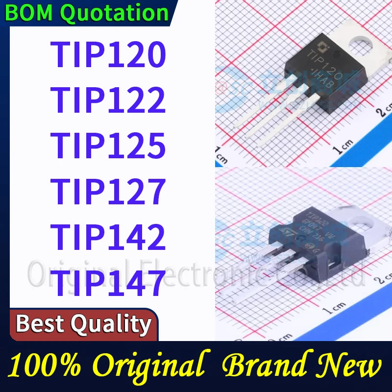 

5 шт./лот TIP120 TIP122 TIP125 TIP127 TIP142 TIP147 В наличии Оригинальные высококачественные компоненты