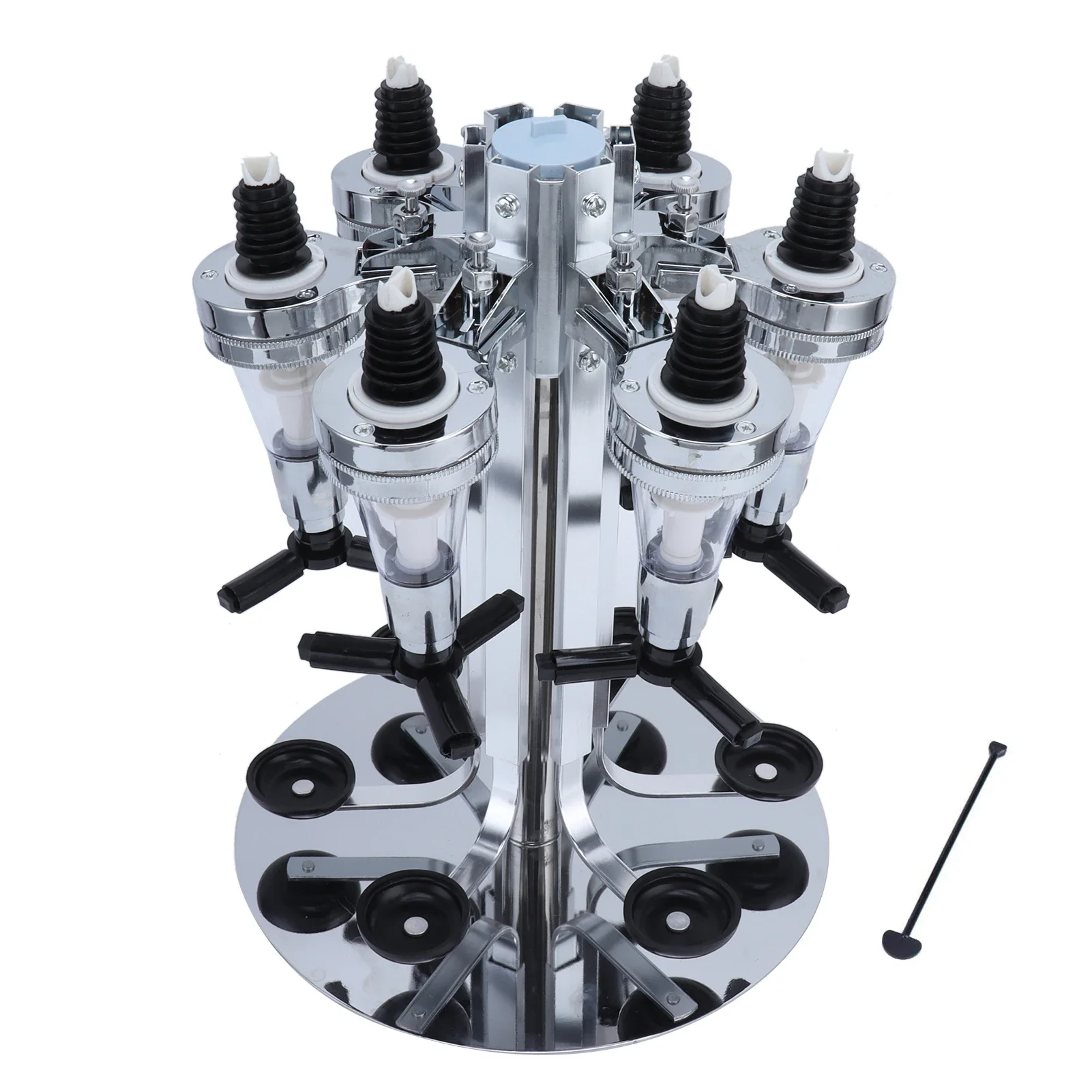 Rotating Wall Mounted 6 Bottle Stand Optic Dispenser Drinks Wine Steel Bar Butler Alcohol Dispenser For 1/2/4/6 bottles JJ435