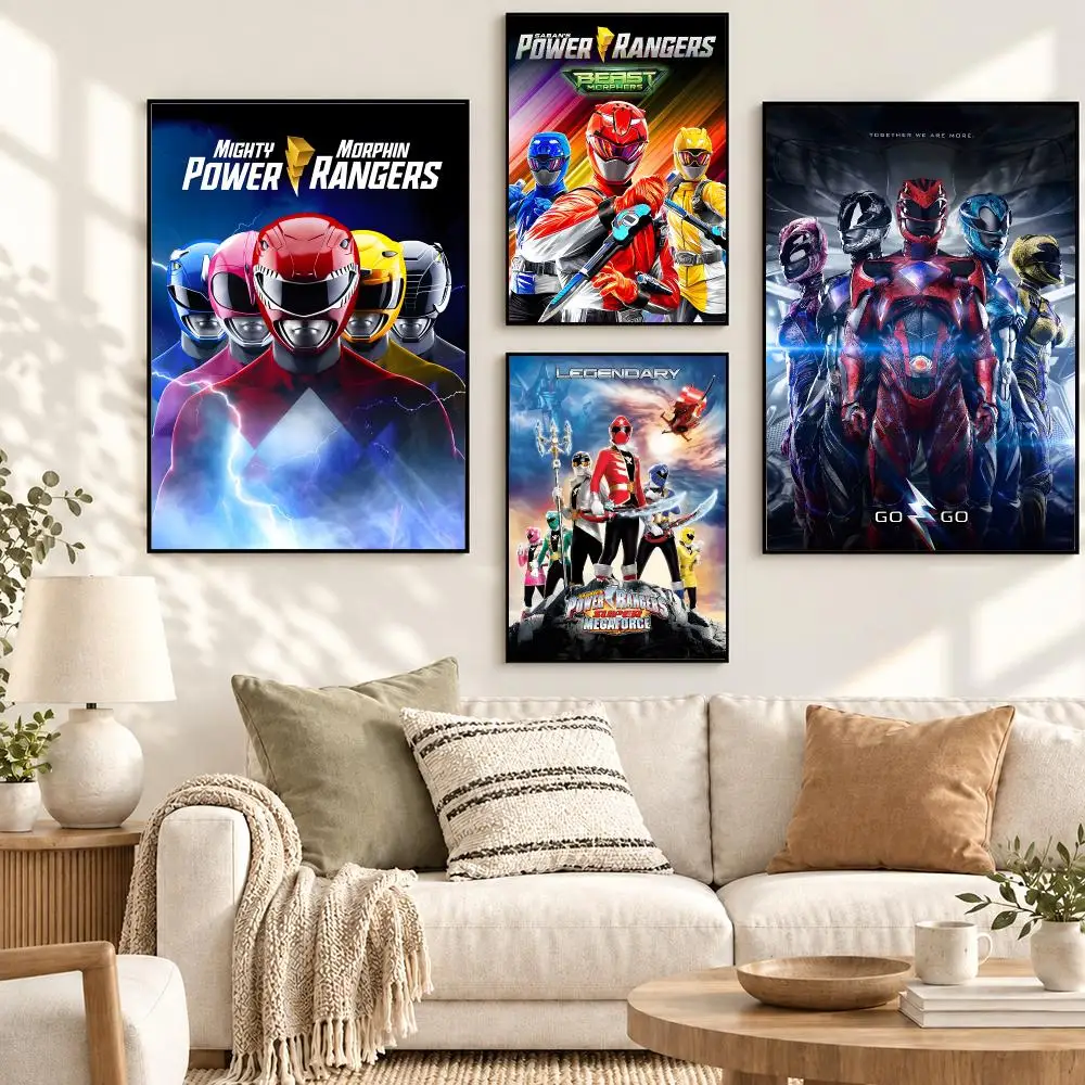 Power Rangers series Classic Superhero Action TV Series Poster Decorative art prints for the home, holiday gifts, unframed