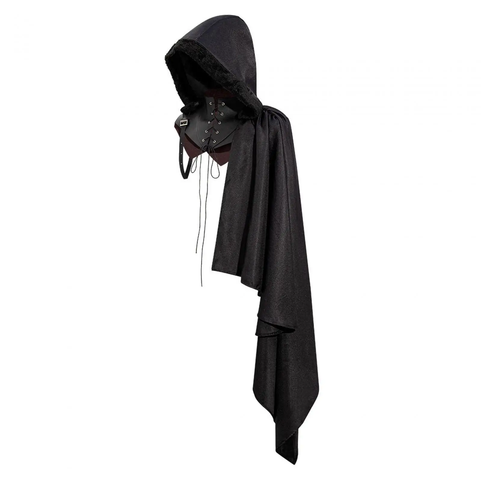 Cape de chevalier victorienne à lacets pour hommes, accessoires Kokor, châle à une manche, costume de cosplay, adulte 7,5