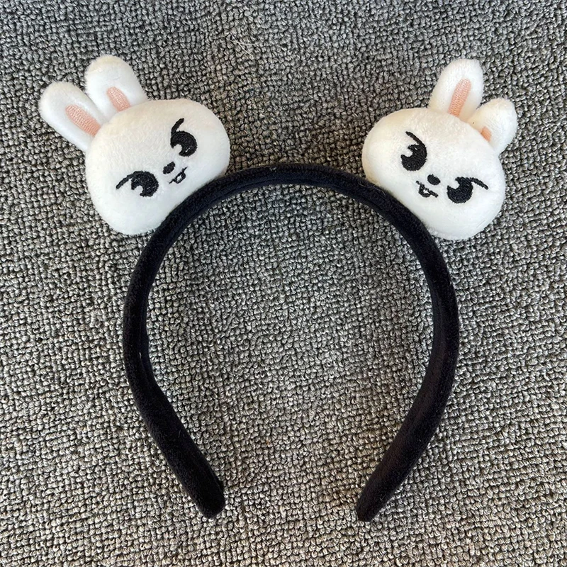 Kpop Cartoon Felix Cat Pig Plush Headband Women Spa Face Wash Anti -sliding Hair Holder Girls Lovely Head Hoop Hairband Hoops