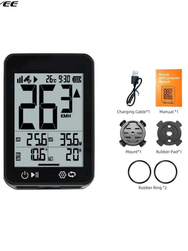 AliExpress Bikevee GPS Bike Computer Wireless Bicycle Computer 2.4 LCD Screen Cycling Speedometer Odometer with Auto Backlight and Bracket