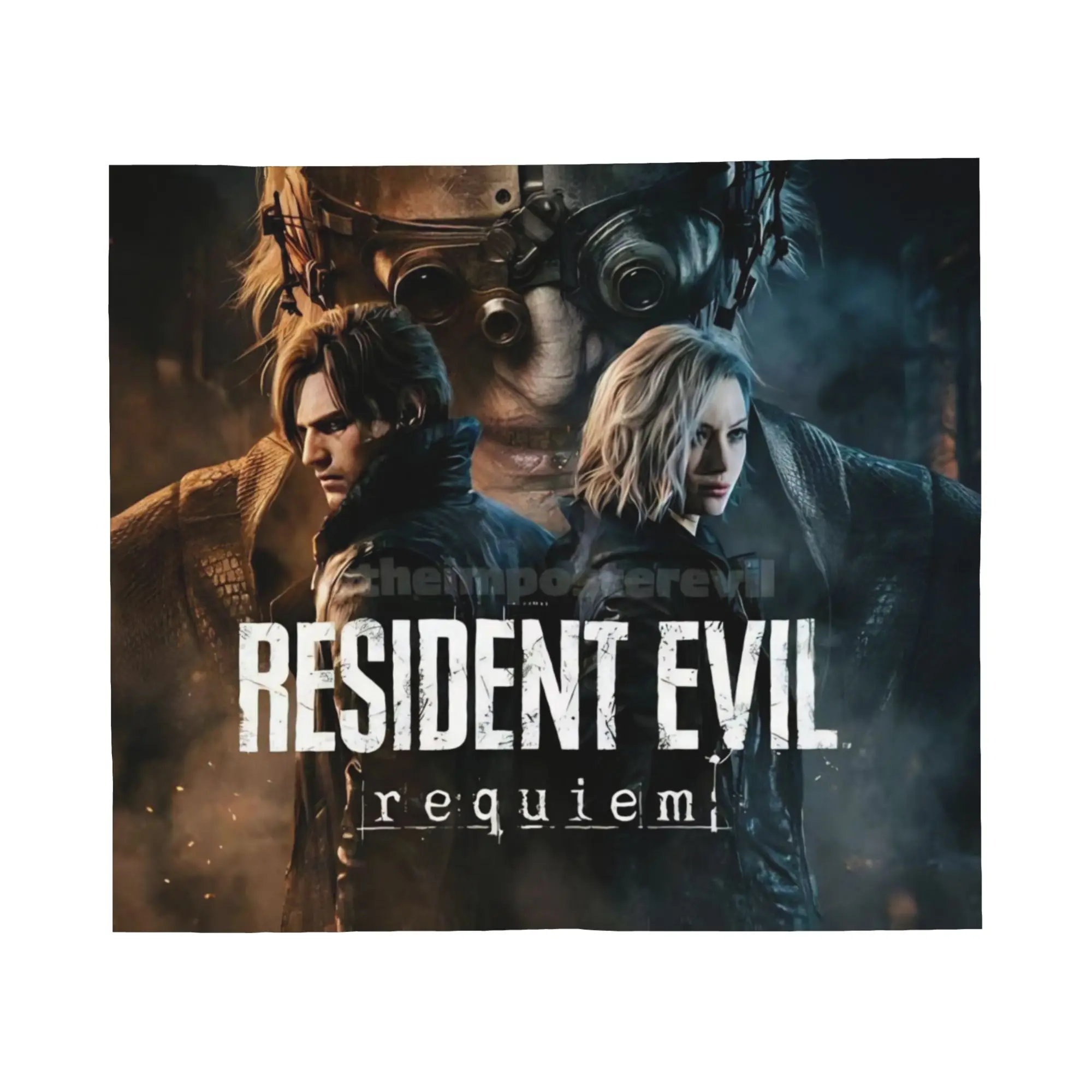 Residents Evils 9 Requiem Game Fans Throw Blanket for Couch Leon Soft Cozy Plush Blanket Multi-size Bedspread for All Seasons