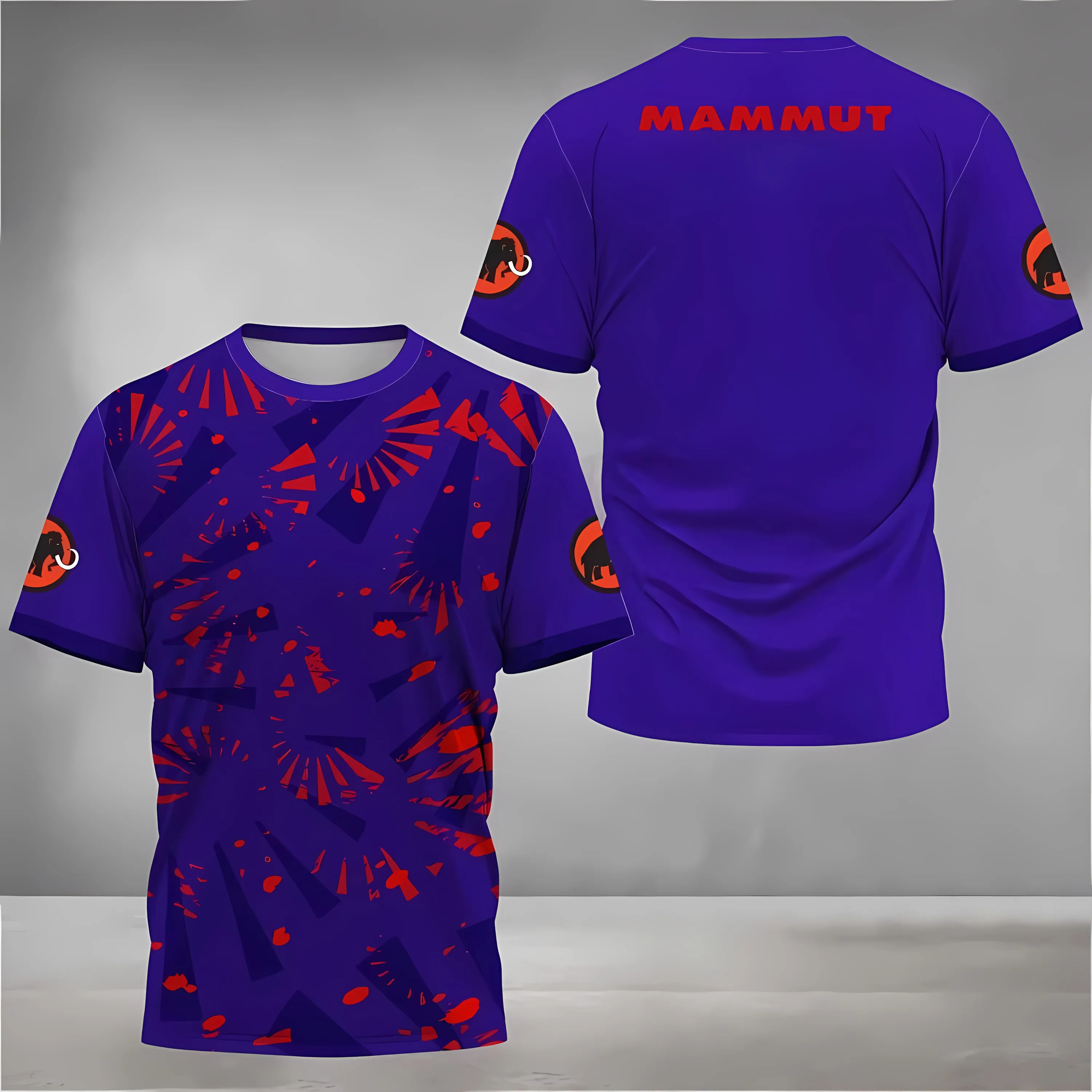 2025 Summer New Outdoor quick-drying sports casual roller skating fashionable 3D letter printed comfortable men's T-shirt view 5