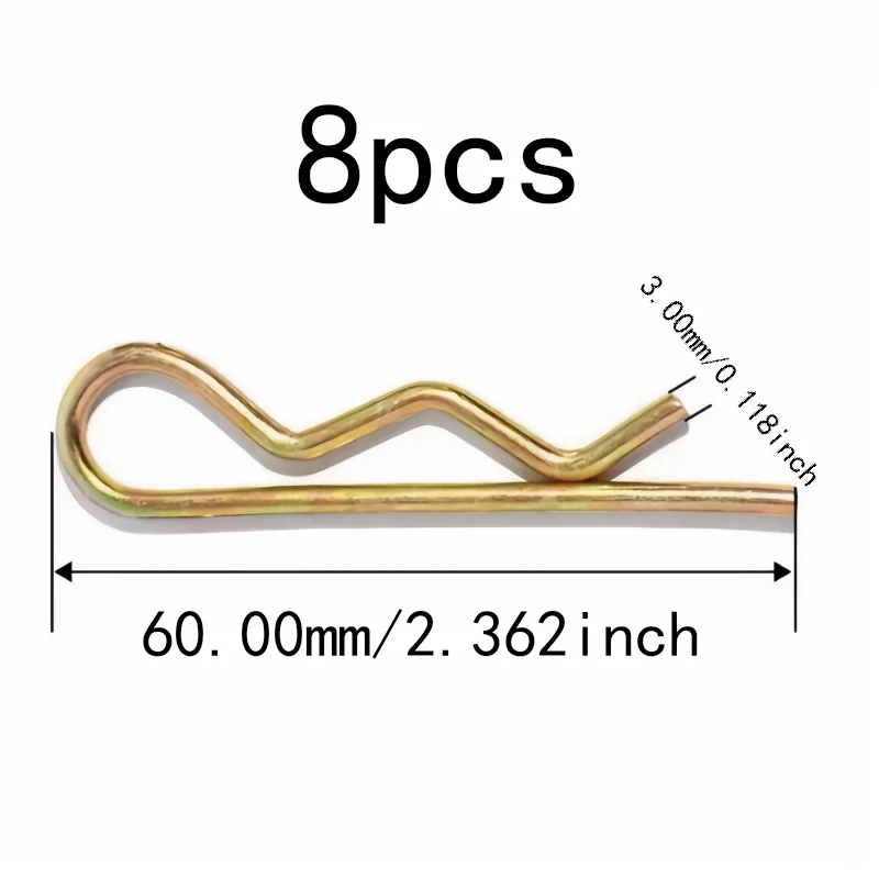 8 pcs 3*60mm M3 M3*60mm Locking Pin Fasteners with Secure Locking Hold, Multipurpose, Universal Use Versatile