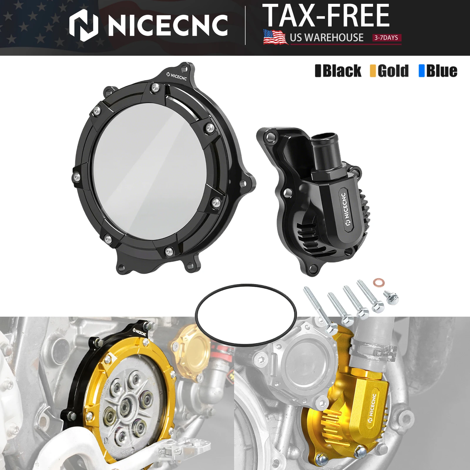 

Для Suzuki DRZ400 DRZ400E DRZ400S DRZ400SM DRZ 400 S DRZ 400 SM 2000-2024 мотоциклетная прозрачная крышка сцепления двигателя, крышка водяного насоса