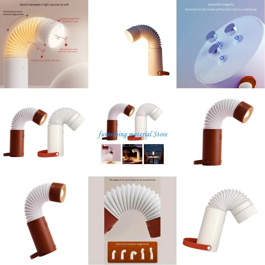 Y5GD Lampada a sospensione efficienza energetica con maniglia Torcia pieghevole portatile con luce notturna per esterna