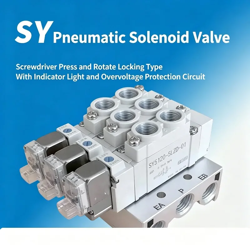 SY5120 Multi-way Combination Manifold Pneumatic Solenoid Valve Control SY5120-4LZD-01 SY5120-5LZD-01 SY5120-6LZD-01