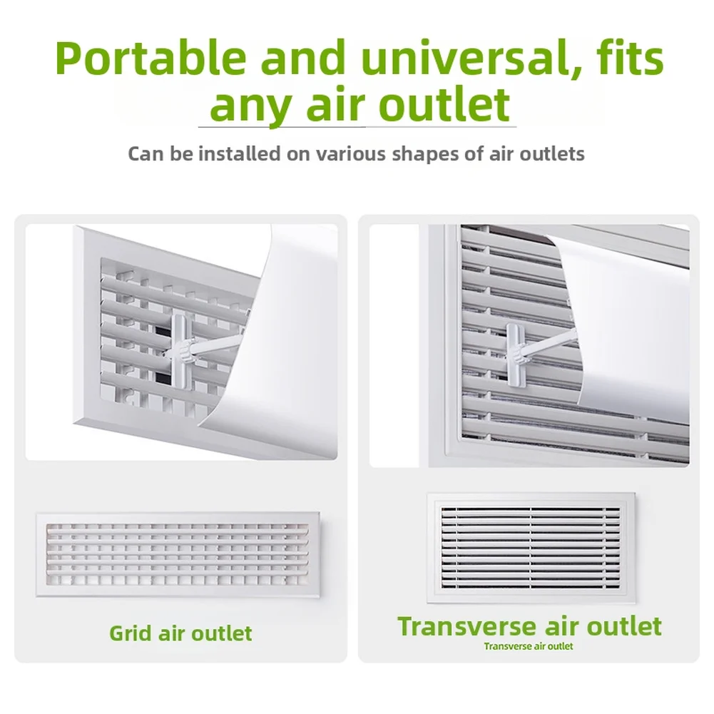 White PVC Air Conditioner Deflector Baffle For AC Windshield Grille Anti Direct Blowing Guide Plate 20x60cm Home Cooling Parts