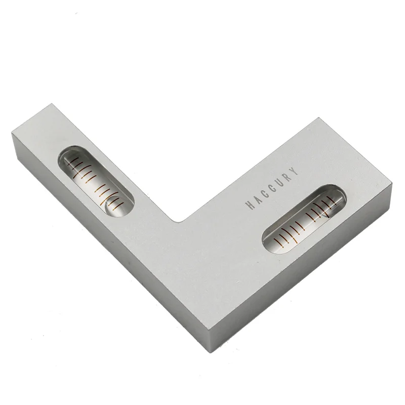 Três-sentido Três-eixo Metal Espírito Nível Bolha Frasco Amperole L85xw68xh14 mm Multi-função L-tipo Peça