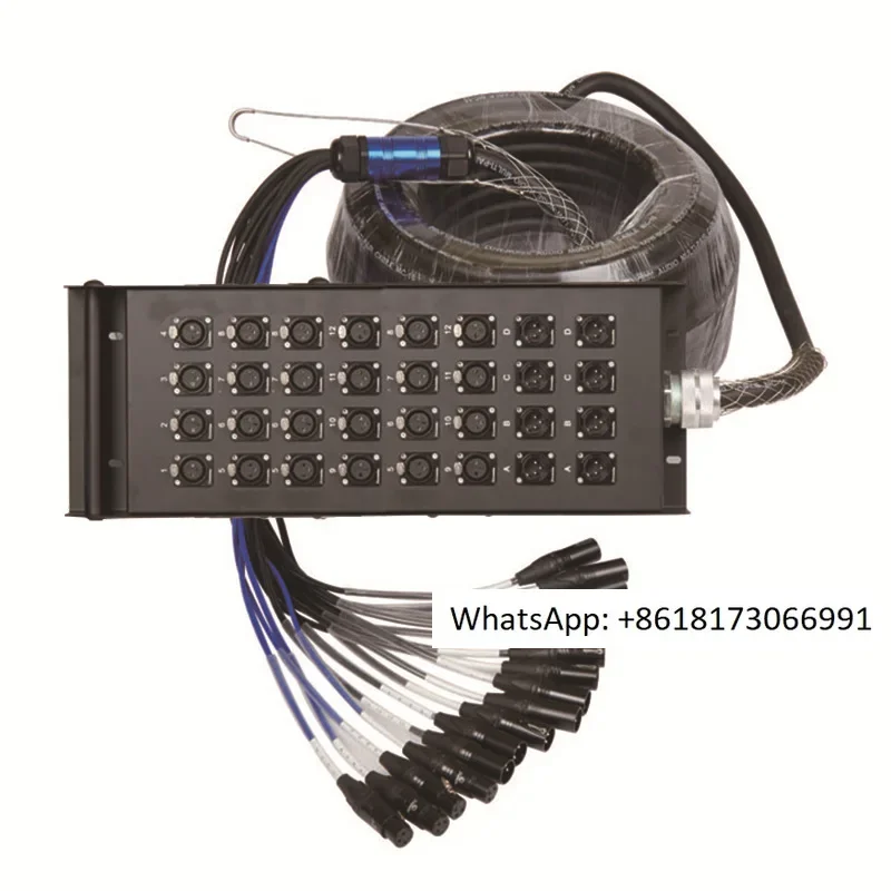 32 channel multi-channel cable box, multi-core Cannon signal cable, stage performance junction box, Cannon audio cable 50M