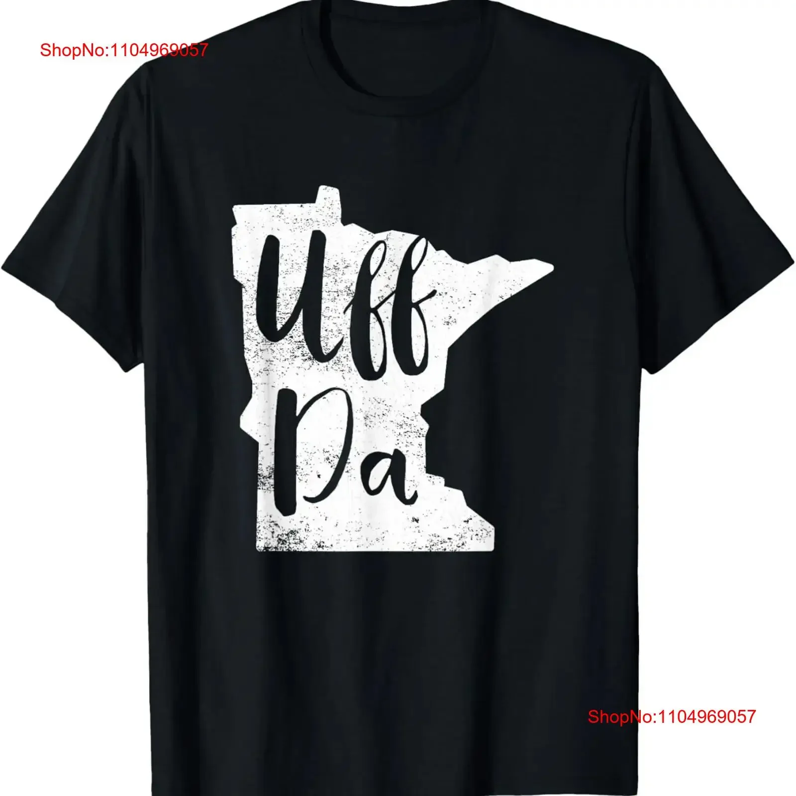 

Забавная потертая футболка Uff Da Minnesota Map, винтажная потертая мужская футболка унисекс, дышащая, удобная уличная одежда, стильная графика