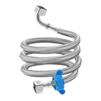 60/80/100mm Hot And Cold Water Faucet Inlet Hose Flexible Pipe Contectors Elbow Flexible Hose Pipes Plumbing Bathrooms Kitchen