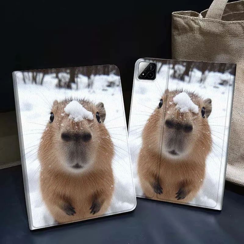 

Capybara Snow Head Front Tablet Case For Xiaomi Redmi Pad 2 7 8 6 6S 5 4 SE Pro 8.8 11 8.7 11.2 12.4 Ultra Plus Max